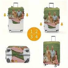 1pc Customized Luggage Cover, Double-Sided Printing - Perfect For Travel, Wedding, Mother's Day, Father's Day, Valentine's Day Holiday Gifts - Multicolor - View 10