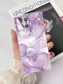 1pc Transparent TPU Anti-Drop Marble Pattern Phone Case Compatible With Samsung Galaxy S23 Ultra/A14/A24 Android Phone Note 12 Pro/Pixel 8/8 Pro/9 Pro XL Android Phone - Multicolor - View 3