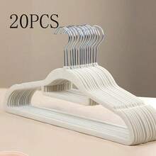 10pcs Seamless Velvet Coated Hangers, Non-Slip Clothes Hangers, Home Use, High Quality Design - Multicolor - View 14