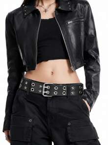 1pc Retro Y2K Style PU Leather Belt For Women, Suitable For S, Suits, And Daily Wear - Leopard Print Belt - View 26
