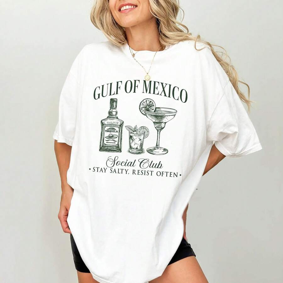 Shirt,  Social Club T-Shirt,  Shirt, Summer Women Clothing - White - View 1