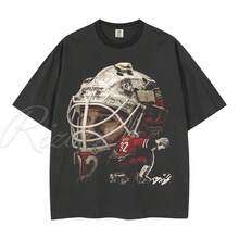 Camiseta vintage de Brandon Bussi con diseño de cabeza grande, estilo  de los 90, diseños de jugadores de hockey y patinadores sobre hielo. - Negro - Ver 1