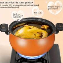 7L Soup Pot - Versatile Stock Pot Featuring Dual Handles, Spacious Thickened Cast Iron Design, Suitable For Induction And Gas Cooking, Ideal For Soups And Stews, Multi-Purpose Cookware - View 8