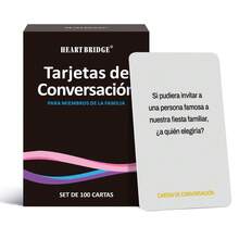 HEART BRIDGE Spanish Family Conversation Card Game, Tabletop Game, 100 Fun Questions And Conversation Prompts, Enhance Emotional Connection, Perfect Gift For Family And Friends On Halloween/Christmas/Thanksgiving - Black - View 3