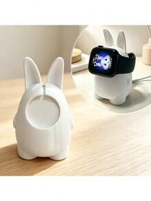 3D Rabbit Watch Stand - Wireless Charging Stand For Watch Series - Compatible With Apple Watch - [2.8cm/1.1in] - Multicolor - View 8
