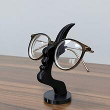 Creative Face-Shaped Glasses Holder, Desktop Glasses Storage Rack, Fashion Glasses Display Stand, Decorative Glasses Rack, Suitable For Office Desk, Bedroom Nightstand, Entryway, Home Decor - A - View 4