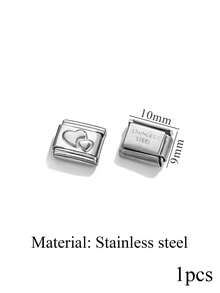 1 Piece Of Stainless Steel Star Shaped Circular Italian Module Watch Strap Pendant For DIYbracelet Making Kit - Watch Strap - View 34