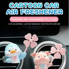 AD Cartoon Animal Windmill Car Air Vent Aromatherapy, Air Outlet Decorative Ornament, Long-Lasting Gentle Fragrance Car Interior Accessory - Pet-friendly Aromatherapy - View 1