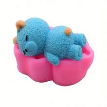 1 Piece, 3D Cartoon Three-Dimensional Sleepy Bear Silicone Mousse Cake Baking Decoration And Ornament Making - Sleepy Bear Mold - View 7