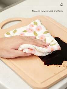 5/1pc Floral Pattern Kitchen Towel, Fresh Ditsy Floral Kitchen Towel, Thick Absorbent Hand Towel, Floral Oil-Resistant Kitchen Cloth, Suitable For Kitchen, Bathroom, Glass And Car Cleaning - Super Absorbent Quick-Drying Reusable Towel, Soft Square Towel - Multicolor - View 5