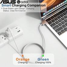 Kabel Pengisian Daya ASUS 140W PD3.1 USB-C ke Magnetik 3 Jalinan, Kabel Laptop Magnetik dengan Lampu Indikator 6,6 Kaki untuk MacBook Pro Air M2 M3 M4 M5, 14 Inci 16 Inci 13 Inci 15 Inci Versi 2022-2026 - View 9