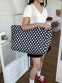 Women's Beach Bag, Large Waterproof Beach Tote, Zipper Closure, Waterproof Sand-Proof Pool Bag, Large Tote Bag (Random Pattern) - Black - View 6