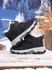 Children's Boots/Children's Fashion Non-Slip Outdoor Running Hiking Thermal Lined Warm Boots - Black - View 7