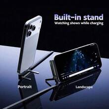 1pc 240W Fast Charging Cable With Stand, Say Goodbye To Wrist And Neck Discomfort! Built-In Foldable Stand, USB C-To-Type-C/Lightning Fast Charging Cable, Compatible With IPhone Series, Series And Other Android Devices, Suitable For Phone/Tablet/Laptop And Other Multiple Devices - 彩色 - 查看 5