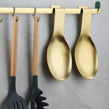 2pcs Thick Stainless Steel Spatula And Spoon Holder, Food Clip And Spoon Storage Pad For Hotels And Restaurants, Small Heat-Resistant Storage Tool For Kitchen Countertops - Multicolor - View 11