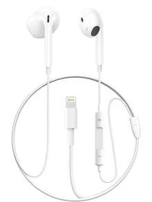 FCV 1 buah Earphone In-Ear Berkabel untuk iPhone 14 Pro, Antarmuka Lightning, dengan Kontrol Jarak Jauh Terintegrasi untuk Musik, Panggilan, dan Volume, Kompatibel dengan iPhone 14/13/12/11/XR/XS/X/8/7/Pro Max, Panjang Kabel 40 kaki - View 1