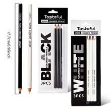 New Upgraded Black & White Colored Pencils, Enhanced Coloring & Layering Oil-Based Colored Pencils For Painting & Art, 3pcs/Pack - Sets - View 5