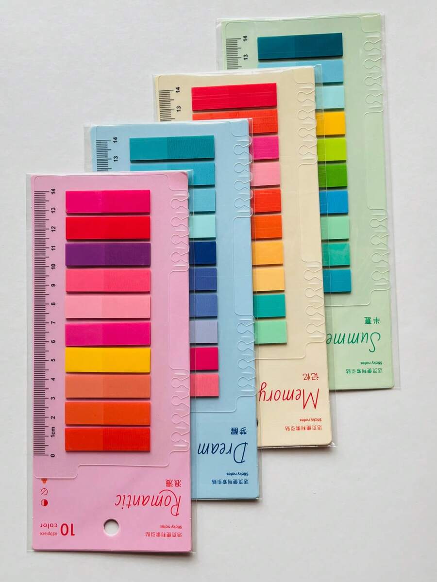 10 Colors Candy-Colored PET Index Tabs, Reusable Page Marker Stickers ...