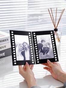 5pcs Vintage Paper Photo Frames - 4*6 Inches, Foldable DIY Hinge Cardstock Photo Frames, Personalized Commemorative Photo Decoration Frames, Perfect Gift For Friends On Holidays And Birthdays - Multicolor - View 3