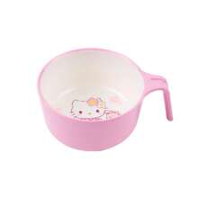 Mesuca Hello Kitty Tableware Set, Bowl, Divided Plate, Cup And Kitty Spoon, Reusable Tableware Set, Suitable For Home, Office, School, Picnic And Travel - Pink - View 9