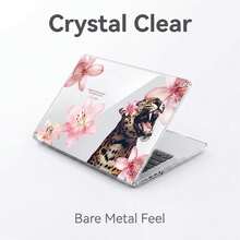2-Piece Clear Crystal Shockproof Protective Case Compatible With Macbook, Full Transparent Hard PC Cover With Cooling Vents, Snug Fit Laptop Shell, Compatible With 13 Neo/13.3 Air/13.3 Pro/13.6 Air/14.2 Pro/15 Air/16.2 Pro - View 1