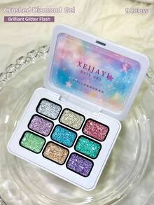 9色圖案膠，罐裝高飽和度熱門半固態指甲油膠，適用於美甲沙龍特殊用途 - 彩色 - 查看 7
