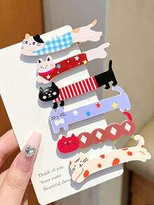 Cute Cartoon Girl Animal Hair Clips, Suitable For Daily Wear And Vacation Use - Multicolor - View 7