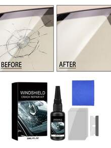 Windshield Crack Repair Kit---Suitable For Car Front Windshield Micro-Cracks, Stone Chip Pits, Small Damage Without Replacing The Entire Glass - Liquid - View 7