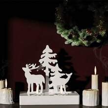 SILIKE LUFEI DIY Clay Mold 5PCS Set Christmas Reindeer Figurine Candle Holder Mold Home Decor Display Resin Plaster Silicone Mold - Christmas Molds - View 5