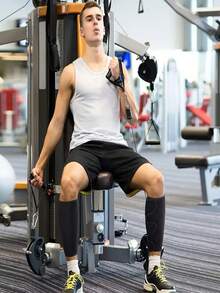 1pc Adjustable Calf Support Sleeve, Sports Compression Sleeve, Fitness, Running, Soccer, Leg Muscle Protection Device, Suitable For Men And Women - Multicolor - View 2