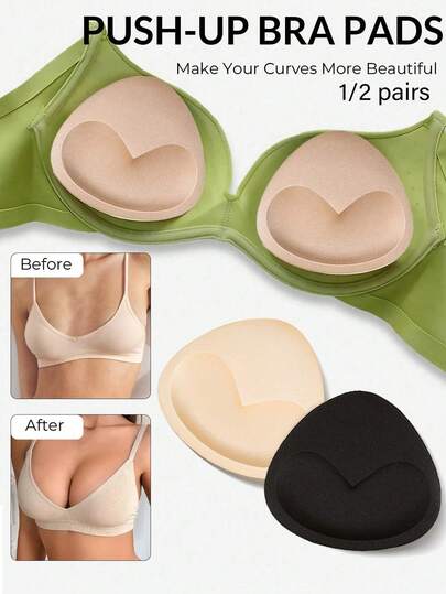 1/2 paar siliconen zelfklevende push-up borstkussentjes, waterdichte plakborstkussentjes, geschikt voor sportbeha's, bikini's, zwempakken of jurken voor dames