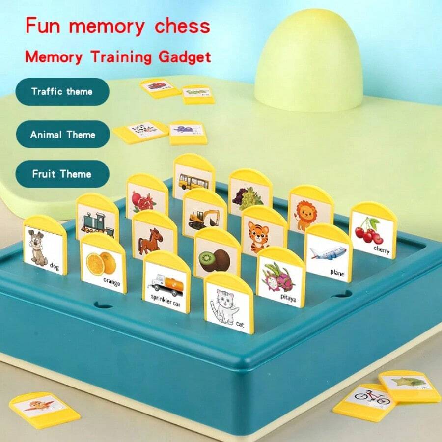Fruit & Animal Guessing Game: Interactive Card Game Educational Desktop Toy For Kids And Parents - 1 - View 1
