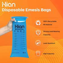 Hion 26/27pcs Large Capacity Leak-Proof Vomit Bags 1000ml – Motion Sickness, Morning Sickness, Long Travel Essential, Portable And Durable, Suitable For Adults And Children - 1000ml - View 3