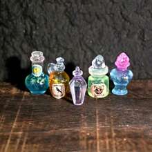 1件/5件/10件迷你魔法瓶裝飾品，聖誕禮物，逼真魔法瓶，1:12娃娃屋比例，玩具屋裝飾，模型屋配件，攝影道具，微縮景觀裝飾，微縮模型裝飾，家居裝飾 - 多色 - 查看 5