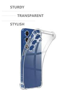 Transparent Shockproof Silicone Soft Back Cover Compatible With Samsung Galaxy Phones, Waterproof, Anti-Fall, Anti-Scratch, Reinforced Corners, Anti-Drop Phone Case Android Compatible With Galaxy S26/S25/S24/S23/S22/S21 Ultra/A56/A57; 10Pro XL/10 Pro/9A/8/7/6 And Other Models; Compatible With Apple 18 Pro Max/17 Pro Max/11/12/12 Pro Max/13/13 Pro Max/14 Pro Max/15 Pro Max/16 Pro Max And Other Models International Version, Not Domestic Version - Clear - View 3