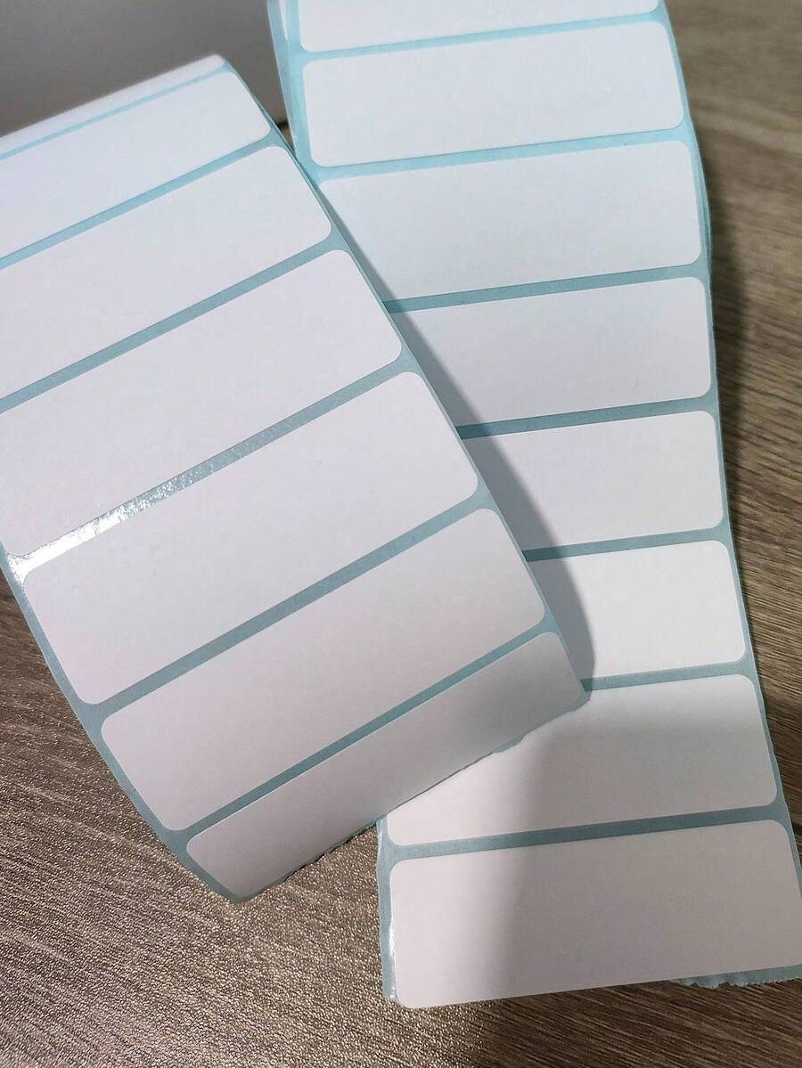 100 piezas Etiquetas de alimentos en blanco impermeables y removibles para congelador, cocina, despensa y frascos - 70*20 mm - Ver 1