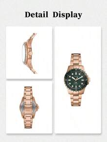FOSSIL 休閒日常手錶：石英平滑機芯，適合週末與工作，優雅設計 ES5371 - 玫瑰金 - 查看 5