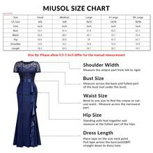 MIUSOL Elegant Women Sequin Floral Lace Ruffle Trim Satin Mermaid Hem Evening Party Maxi Dress, For Formal Wedding Guest, Graduation, Vacation, Dinner - 墨綠色 - 查看 7