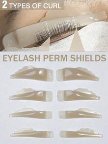 Lomansa 4 Pairs Self-Adhesive Eyelash Lift Pads, Eyelash Perming Protection Pads, Suitable For Medium, Long, Short Eyelash Lengths, Reusable After Cleaning, Ideal For Eyelash Salons And DIY Use - Multicolor - View 2