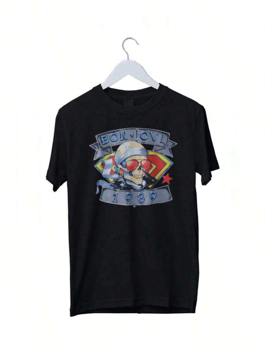 Bonn Joovi We're Back Kickin T-shirt graphique unisexe pour hommes S M L XL 2 3 4 XL - Noir - Voir 1