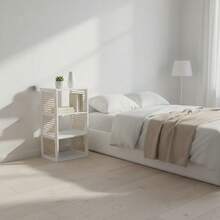 KIWI MOBLEKIT | Wooden Shelves For Storage And Decoration, Cube Or Rectangular Models With Door Or Drawer Options, Modern Auxiliary Furniture For Living Room, Bedroom Or Office - 三格書架 30x30x90 公分 白色 - 查看 7
