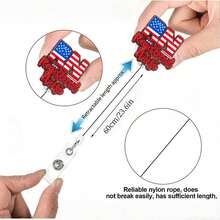 1pc Rn Registered Nurse Badge Reel Acrylic Retractable Badge Holder Clip With Swivel Alligator Clip For Nursing CNA Pediatric Doctor Medical Personnel Student Office Workers Accessories Gifts - Multicolor - View 3