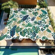1 pieza Vela de sombra solar cuadrada con estampado geométrico de girasol fresco, adecuada para patio pequeño, piscina, área de ocio al aire libre de villa. Sombrilla de playa, tela de sombra solar para exteriores, toldo de playa, tienda de playa, sombra solar para patio, cenador al aire libre, cenador - Bohemia C - Ver 47