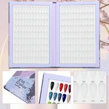 216 Nail Colors Book,Nail Color Display Book Without 240 Nail Tips,Professional Nail Color Swatches Book For Nail Polish Nails Art Design - View 3