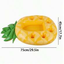 1pc Inflatable Thickened Drink Cup Holder, Multifunctional Floating Cup Coaster For Water - Multicolor - View 3