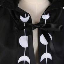 Men's Medieval Renaissance Carnival Party Cosplay Cape Stage Performance Costume - Black - View 4