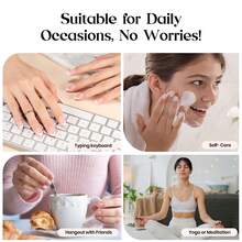 Beetles 150Pcs Brown French Tip Press On Nails, Short Square Fake Nails, Acrylic Full Cover Nail Tips, Reusable 15 Sizes For DIY Manicure Women - 150Pcs Brown Short Square - 查看 7