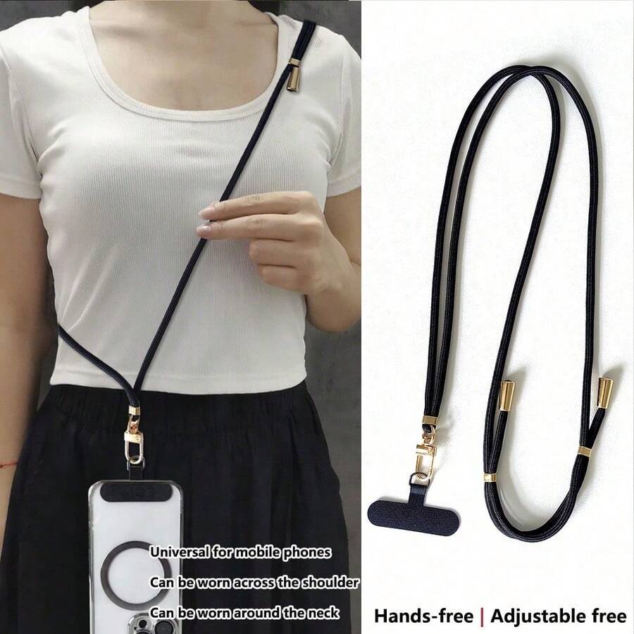 Adjustable Universal Phone Lanyard, Retractable Phone Strap, Durable Anti-Drop Long Phone Chain, Suitable For Outdoor Use - Multicolor - View 1