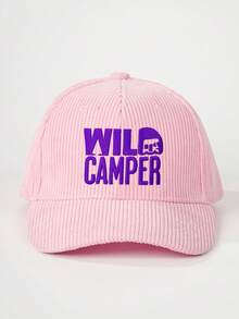 1pc Embroidered CAMPER Corduroy Baseball Cap, Adjustable Sun Protection Casual Hat, Suitable For Spring/Autumn Travel, Beach Vacation, Men's Sun Hat, Y2K Style Youth Cap - Baseball Cap - View 13