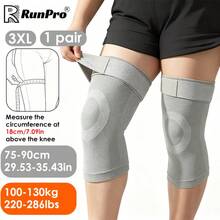 RPPR 2pcs/1 Pair Upgraded Extra Large Ultra-Thin Knee Pads With Extended Straps, High Elasticity Compression Knee Sleeves, Unisex, Plus Size Knee Support, Suitable For Daily Life, Running, Fitness, Yellow/Grey/Black, Weight Range: 45-130kg/99-286lbs - Multicolor - View 12